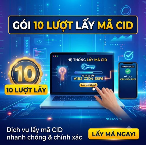 Gói 10 lượt lấy mã CID