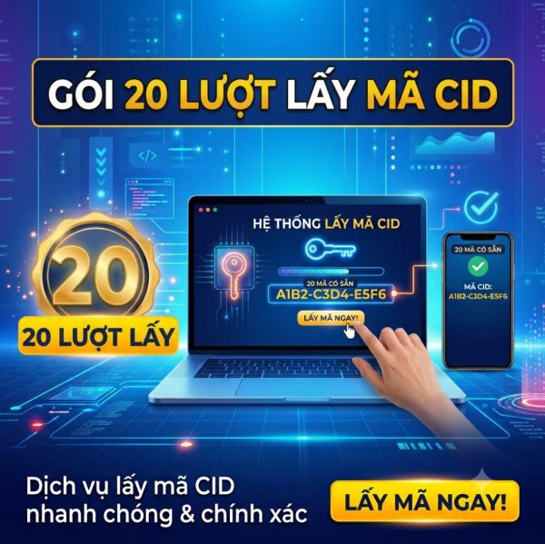 Gói 20 lượt lấy mã CID