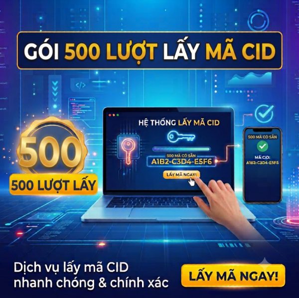 Gói 500 lượt lấy mã CID