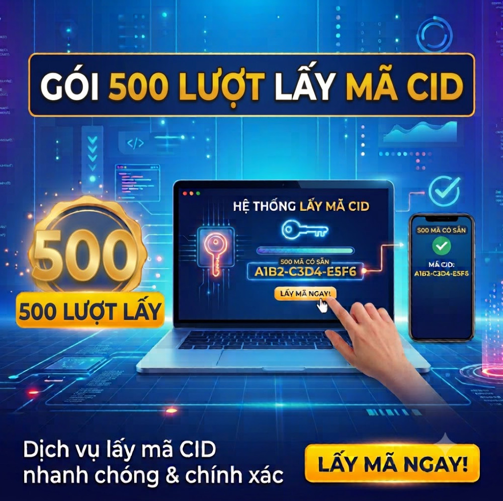 Gói 500 lượt lấy mã CID